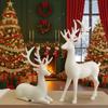 Kreativní stolní ozdoba ve tvaru jelena Moderní figurka losa Elegantní vánoční soška jelena Výstavka na krbovou římsu