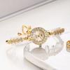 Montre-Bracelet Pleine de Diamants pour Femme Montre Bijou à Cordon Coulissant Niche Luxe Léger Montre à Quartz pour Femme