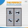Magnetic Screen Door French Door, Durable Fiberglass Double Door Screen Mesh Curtain Fits Door Opening Up Keep Bugs Out
