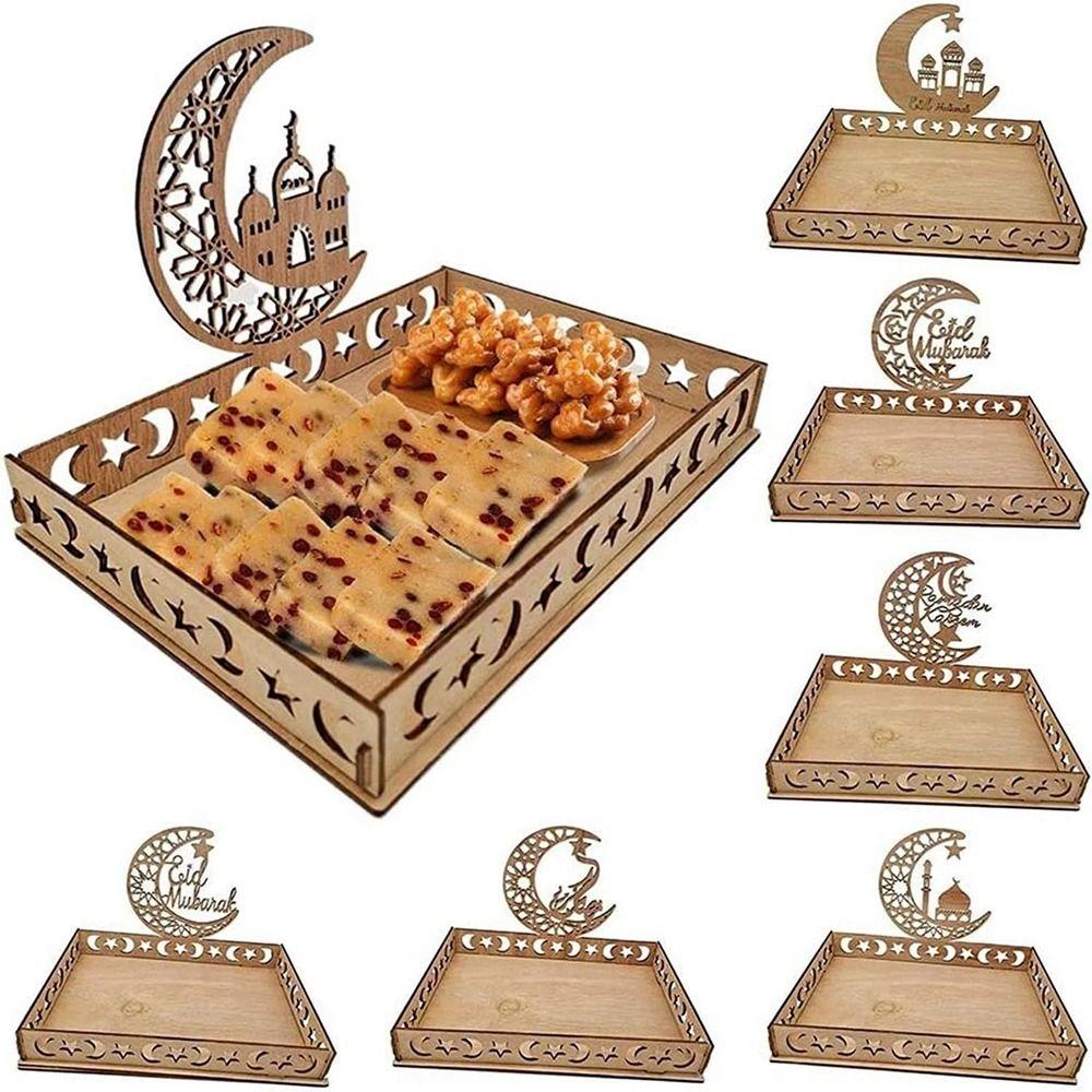 Star Eid Mubarak Cake Display Ramadan Home Decoration Party Supplies Food Tray Ornament Food Holder