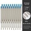 20pcs L:3.9 In/99mm Ballpoint Pen G2 Refills for Medium Point blue red Black Ink Rods for Writing Office Stationery 424