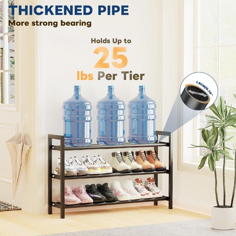 Sturdy Expandable Shoe Shelf With Folding Feature Great For Small Spaces And Apartment Use
