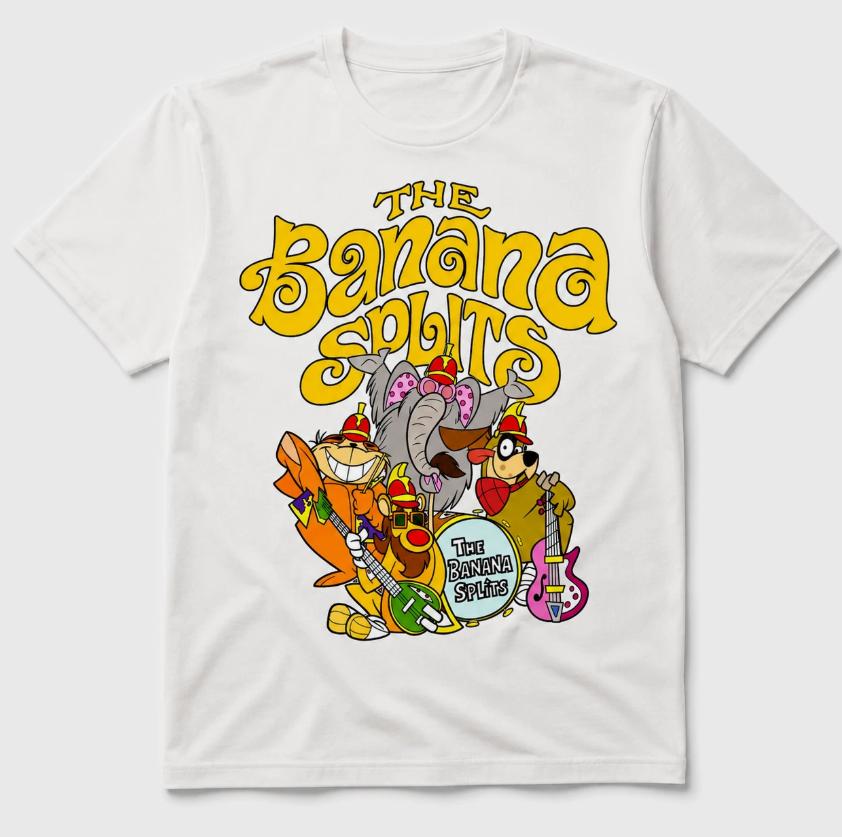 The Banana Splits T Shirt Funny Cartoon Meme Animals Lover TEES Vintage Unisex S