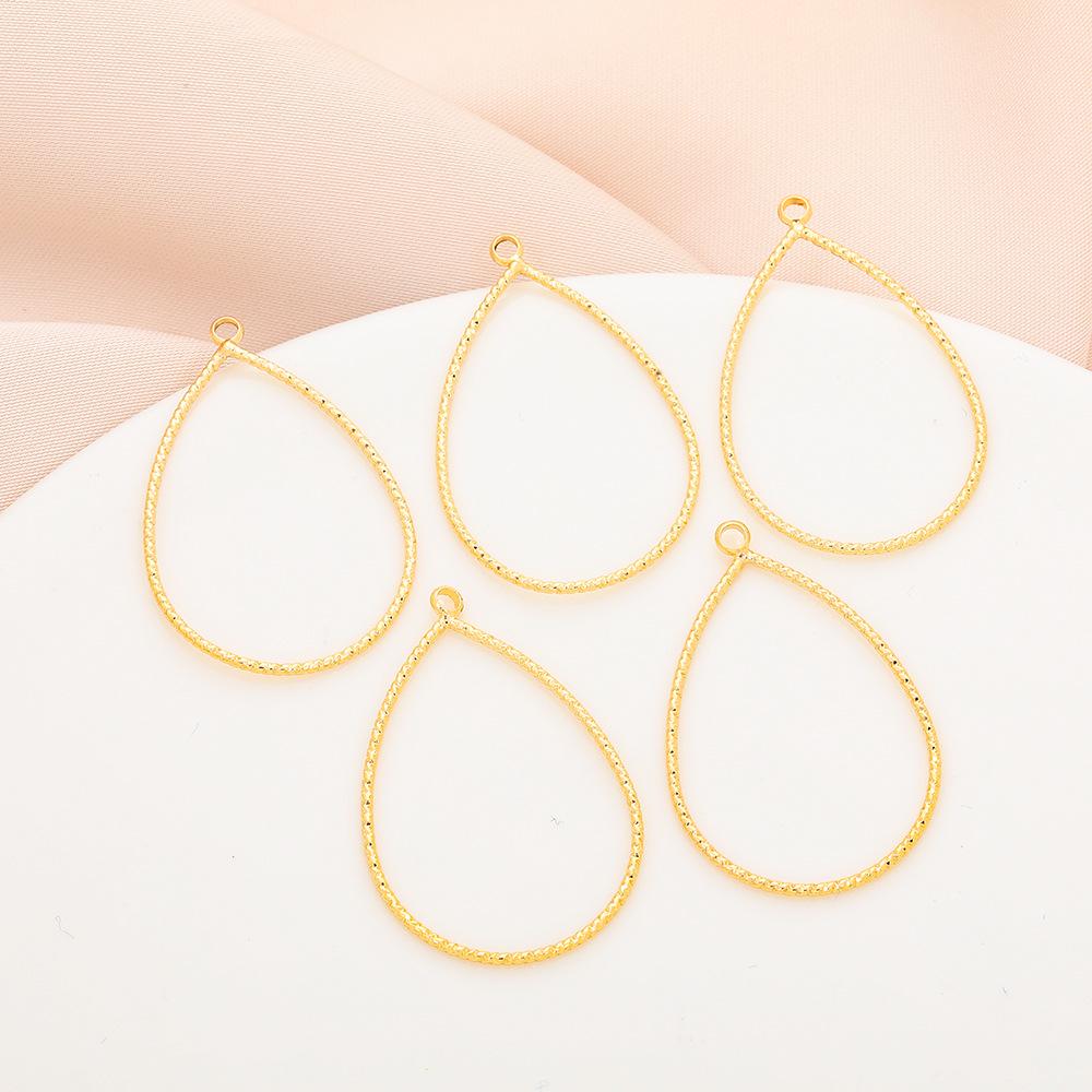 14K Gold-Filled Teardrop Bail Earrings with Round Ring Tassel Accessories