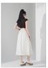 Plus Size Korean Style Slimming Black Skirt - Thin Material, Versatile, Solid Color, Spring/Summer