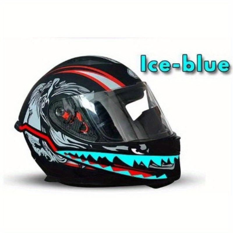 

Светодиодная полоса для мотоциклетного шлема в стиле акулы, ночной сигнал, светящаяся модифицированная наклейка