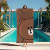 Bathroom Towels Brown Bear Bathroom Set Accessories Large Bath Towels Sports Towel For Home Turban for Hair Drying Sauna Spa