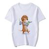 Nuova T-shirt alla moda T-shirt da donna T-shirt divertente con design Bassotto Stile Harajuku da donna Estetica carina Streetwear