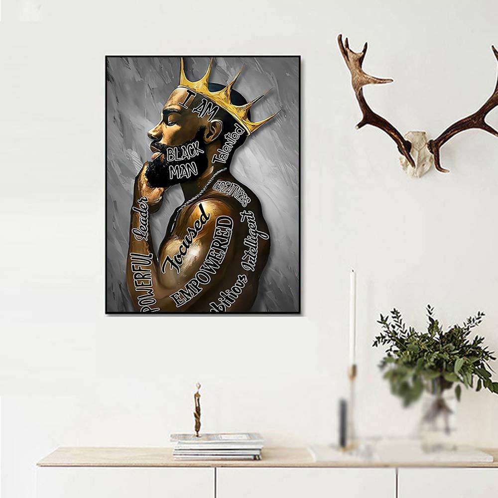 5D DIY Diamond Painting King and Crown Cross Stitch Kit Mosaic Diamond Embroidery Rose Full Round/Square Drill Home Decoration