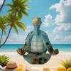Meditation Turtle Ornament Yoga Turtle Decoration Sitting Tortoise Figurine Sea Turtle Statue Home Office Decor