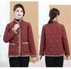 Women's Winter Cotton Jacket: Fleece-Padded, Jacquard Fabric, Age-Reducing, Warm, Chinese-Style, Enhanced Thickness.