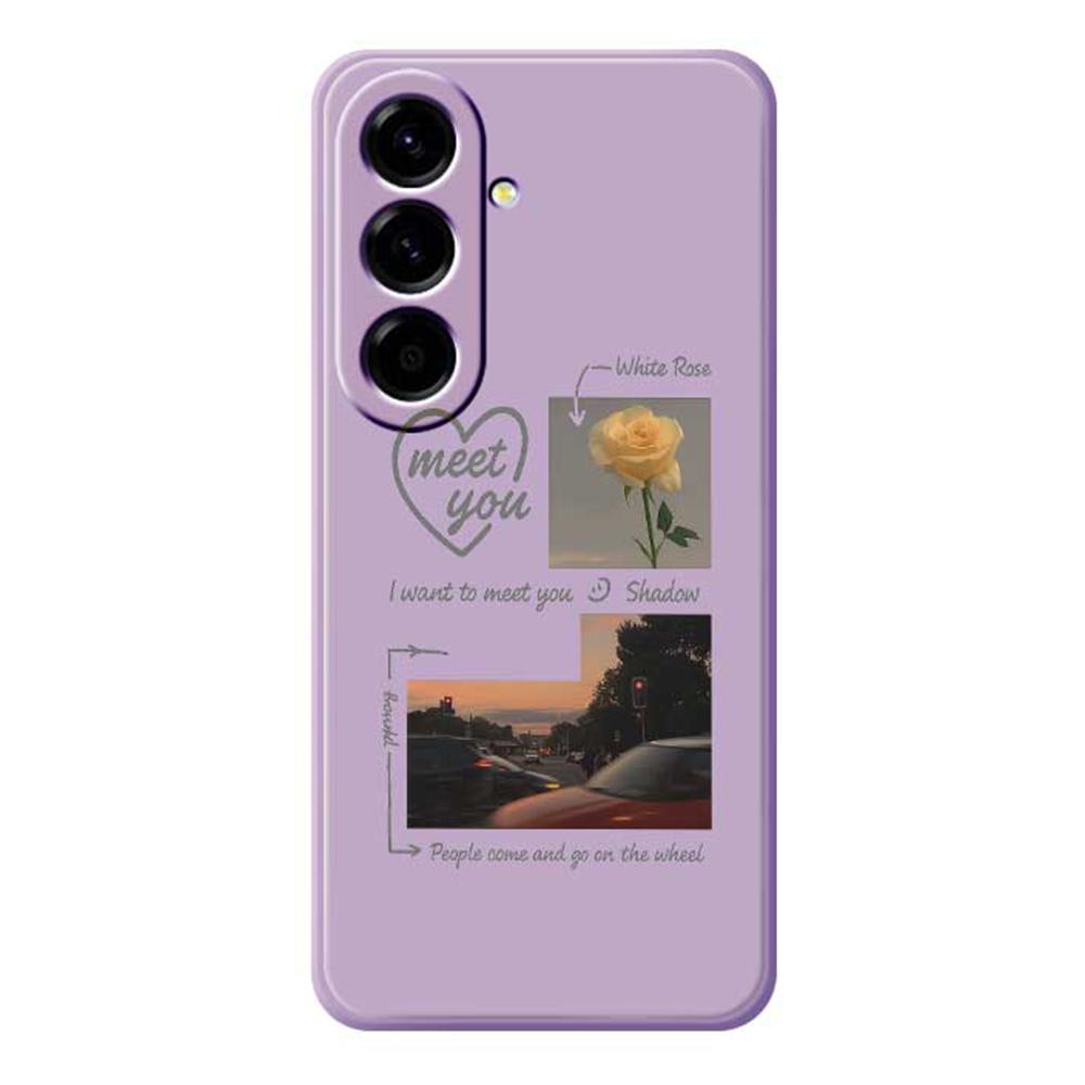 For Samsung Galaxy A56 5G Case Meet You Photo Pattern Printing Straight Edge TPU Phone Back Cover