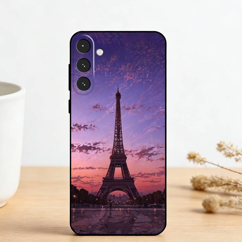 E-Eiffel T-Tower    Phone Case For Samsung Galaxy A73,A72,A71,A70,A53,A52,A51,Others Soft Black Cover