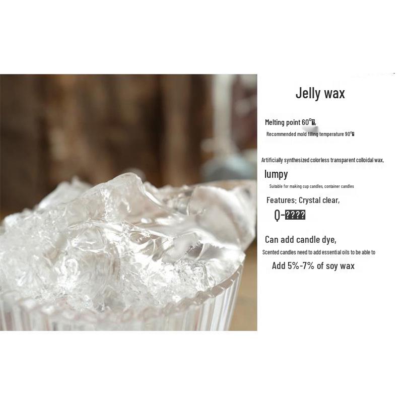 Jelly Wax DIY Candle Making Kit: Transparent Crystal & Soy Wax Set Jelly Wax
