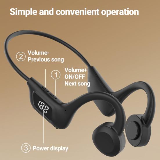 LY1 Bone Conduction Hook 9D Sound Earphone Ear Wireless Bluetooth-compatible Headset MP3 Player