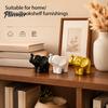 Cute Elephant Sculptures for Shelf Mini Resin Figurine, Good Luck Statue Tabletop Decor, Artistic Ornaments Small Ornament Home Office Shelf,