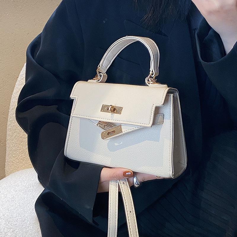 2024 Новый Корейский Стиль Оптовая Продажа Сумка Через Плечо Уличная Мода С Дизайном Пряжки-Замка Средний Размер белый