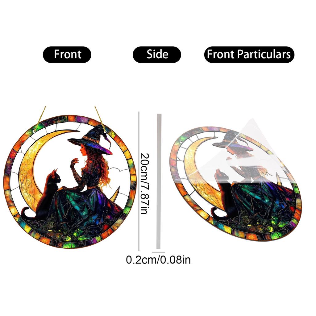 2D Flat Acrylic,Decorative Light Catcher Window Pendant Gift, Interesting Home Decoration Lighting Pendant