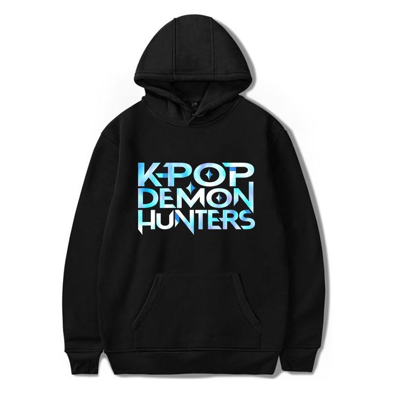 Korean Style Devil Hunter Hoodie, Fashionable Anime Tiger Print, Adult Street Style, Cool Casual Long-Sleeved Hoodie