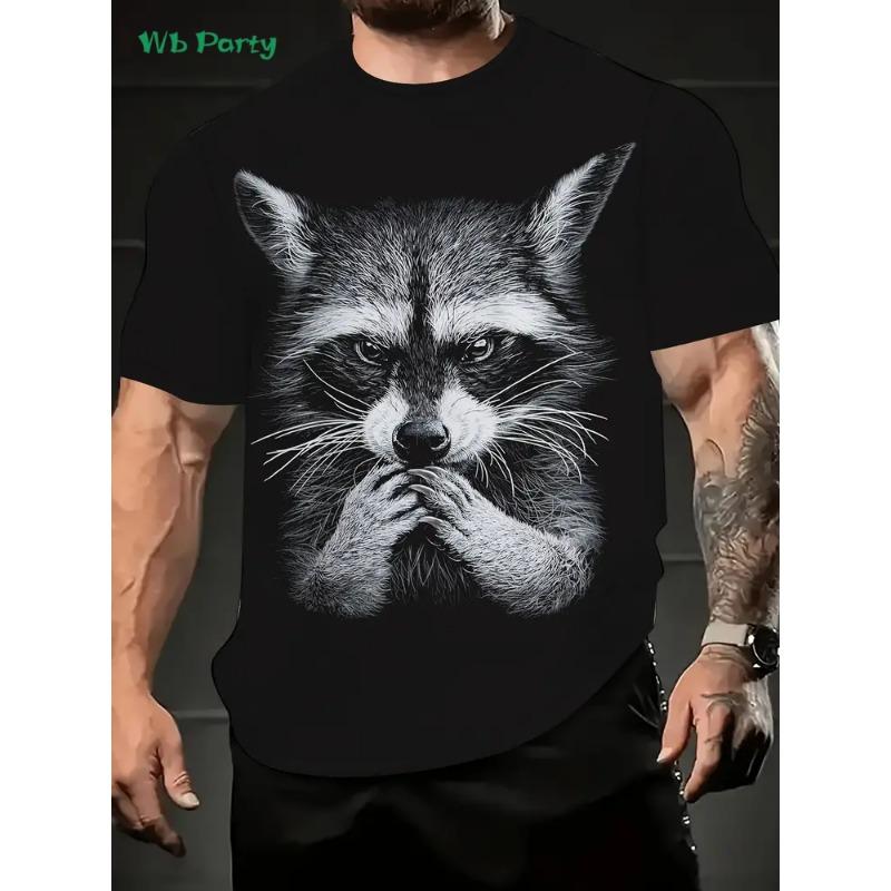 Animals Fashion Men's T-Shirt Pattern Summer Outdoor Men's Short Sleeve