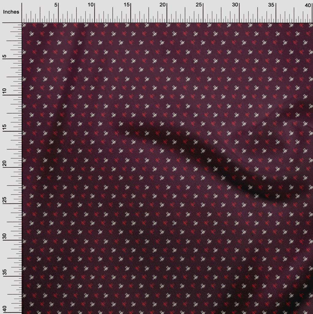 oneOone Cotton Flex Fabric Hash Sign Kasuri Print Fabric BTY 40 Inch Wide