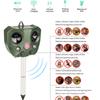 Ultrasonic Rodent Repellent Outdoor Solar Animal Repellent Infrared Induction Flash Bird Repellent