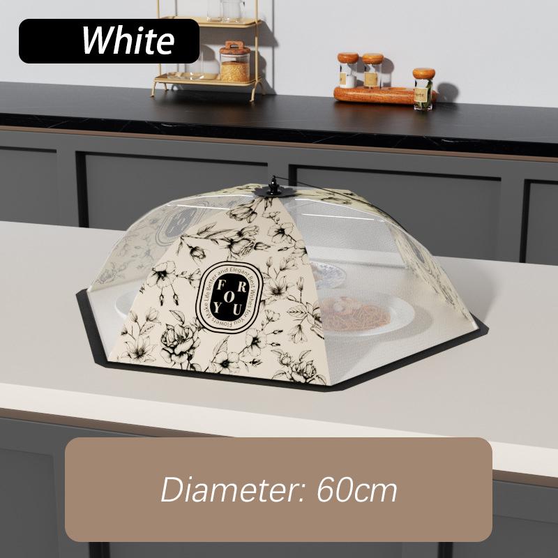 Foldable Breathable Food Cover Dust-Proof Mosquito-Proof Reusable Household Rice & Leftovers Protector for Dining Table