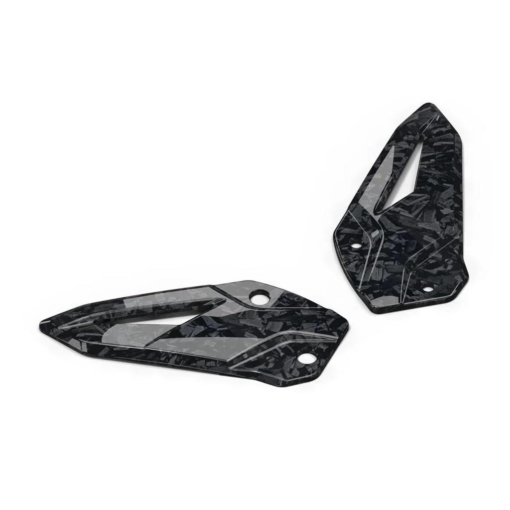 ETANNFMQ Kawasaki ZX-4R ZX-4RR ZX4R 2023-2024 Motorcycle Foot Pedal Heel Guard Plate Decorative Carbon Look (CF Forging Texture)