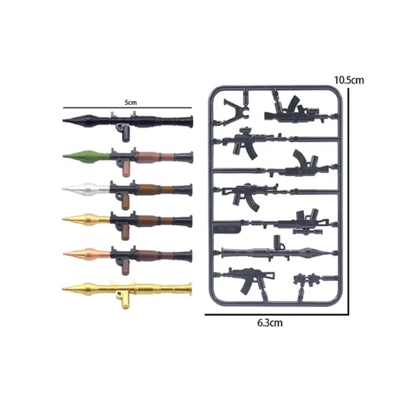 Building Blocks Weapons Accessory Soldier Digital Gift Ninja Sword Mortar Cannon Missile Launcher RPG Toys Mini Brick X006