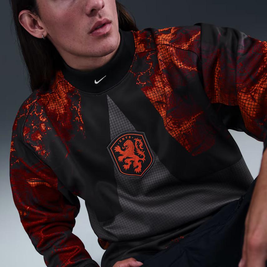 Nike FW25 Niederlande Team Torwart Bequem Vielseitig Hautfreundlich Lockerer Pullover Fußballtrikot Herren Oberteile IO0785-010