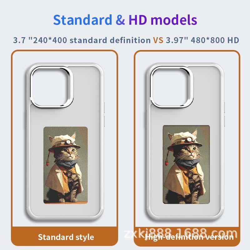 Customized Smart NFC E-Ink iPhone Case with HD Screen Mirroring and Protective Features