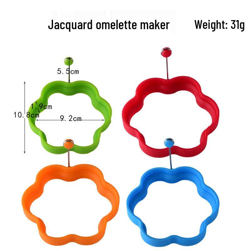 Fünf-Sterne Herzförmige Silikon Eier- und Pfannkuchenform
