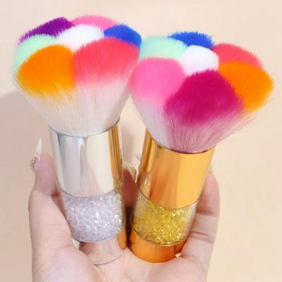 1 Stück Bunter Großer Weicher Puderpinsel, Rougepinsel, Multifunktionaler Make-up-Pinsel für Gesichts- Und Nagelkunstpuder, Konturpinsel, Bronzerpinsel