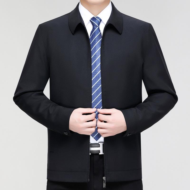 Men s Wool Jacket Spring and Autumn New Style Middle-aged and Elderly Business Leaders Dad s Casual Men s Jacket 165