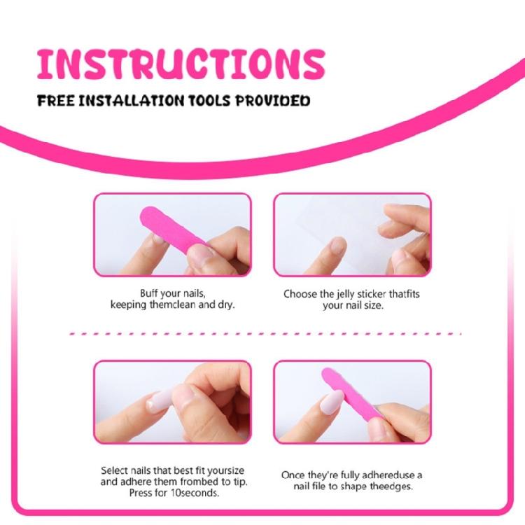 24 Stück Herz Vollabdeckung Falsche Nägel Französische Spitze Acrylnagel Valentinstag Press-On-Nägel 3D Schleifen Aufkleber-Nägel