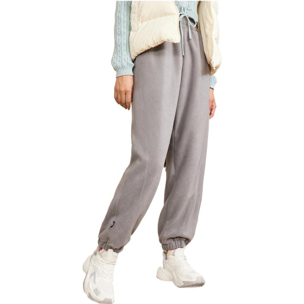 Anta Solid Color Letter Print Fleece-Lined Joggers Men Bottoms 952248729-2