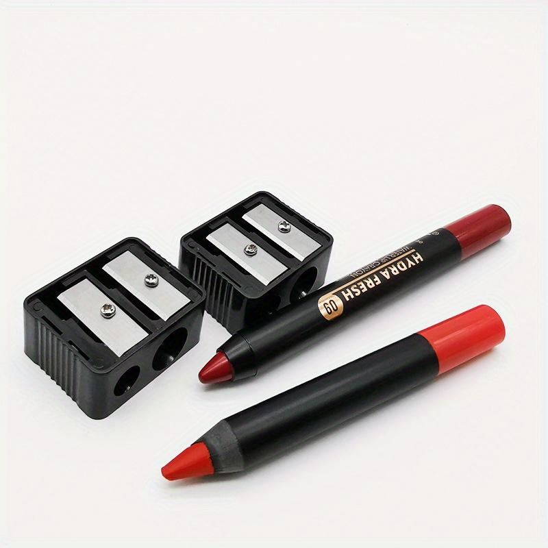 Dual Slot Eyebrow Pencil Sharpener Portable Manual Makeup Tool Grooming Trimmer Precise Shaping