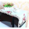Premium satin Rose Embroidery bed Table Furniture flag Runner cloth cover kitchen Christmas Wedding party Table Surface decoration and accessories