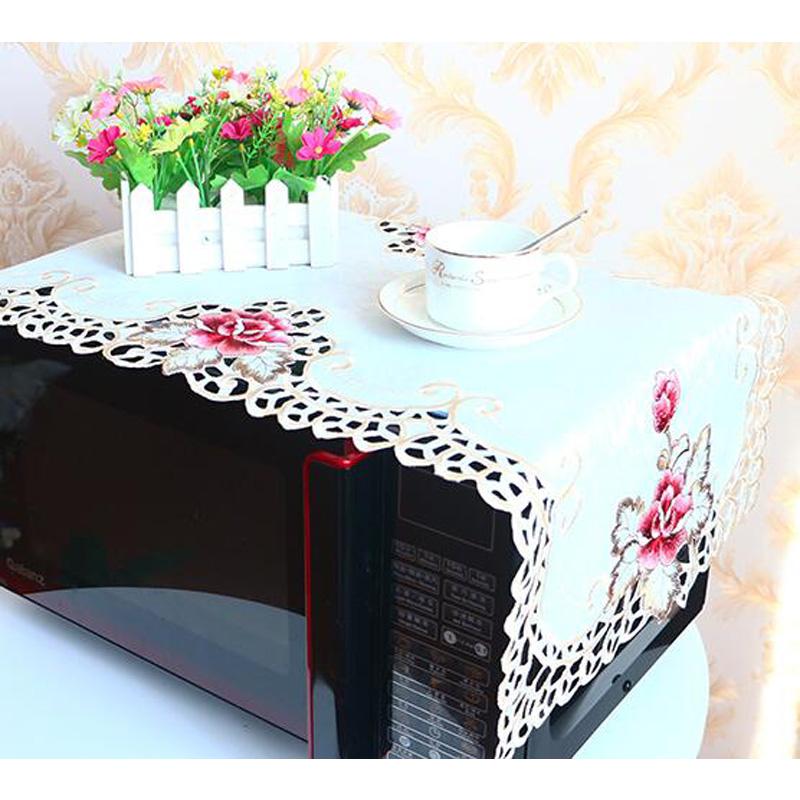 Premium satin Rose Embroidery bed Table Furniture flag Runner cloth cover kitchen Christmas Wedding party Table Surface decoration and accessories