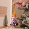 New Knitted Christmas Tree with Jingle Bell Plush Christmas Hanging Pendant Wool Crochet Christmas Tree forChristmas Party Decor