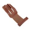 Archery Glove Cowhide Protective 3 Finger Guard Finger Tab Glove for Hunting Shooting Targeting Brown