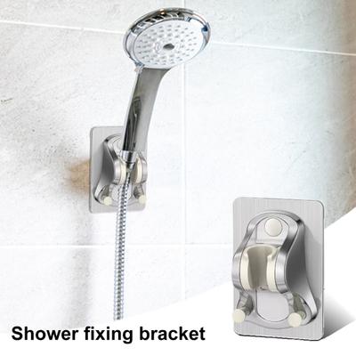 Self Adhesive Shower Head Holder Angle Adjustable Waterproof No Drilling Wall Mount Universal Bathroom Handheld Showerhead Bracket