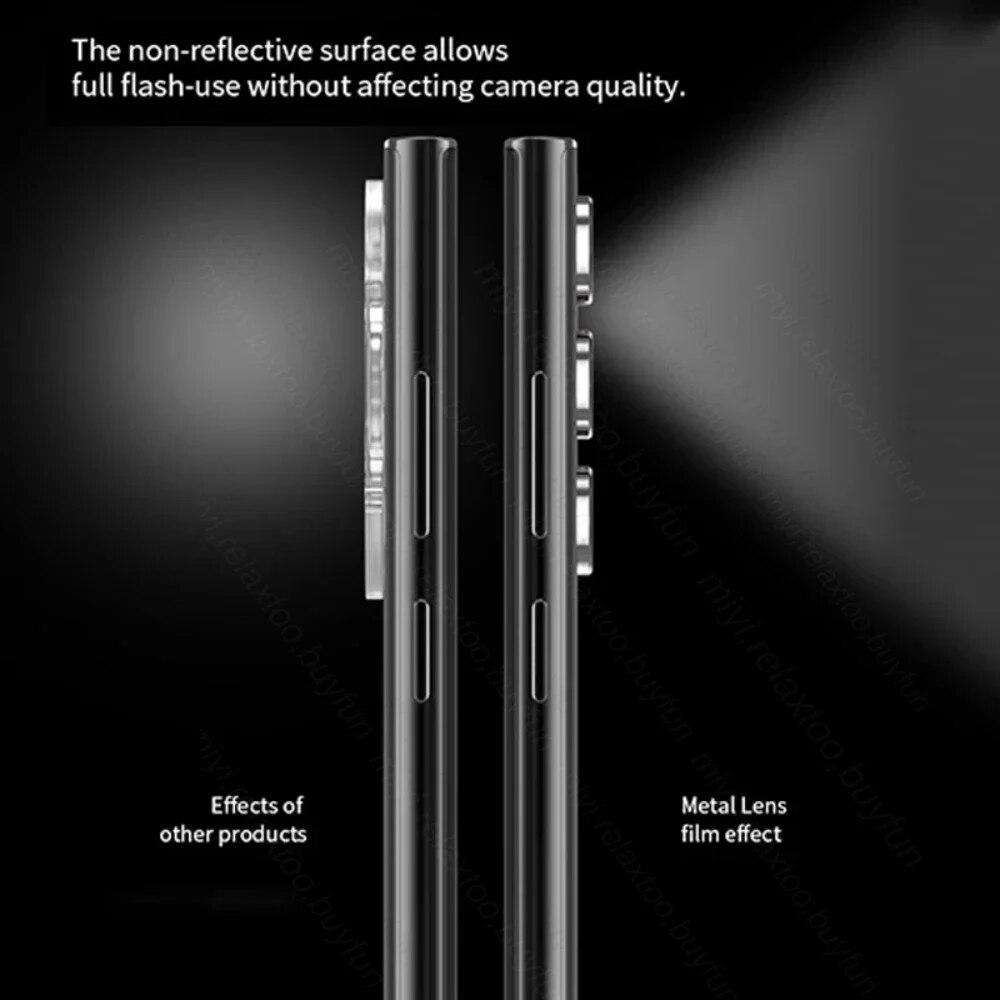 Beskyttelsesglass for bakkamera deksel for Samsung S24 Ultra S23 Plus A14 A24 A34 A54 A15 A25 A35 A55 Z Fold 5 Z flip 4 Bakre linse deksel