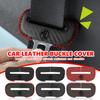 PU Leather Car Seat Belt Buckle Clip Cover Protector Anti-Scratch Case For MG Cyberster 3 5 6 7 ZS ES5 ONE HS 4 EV edw6