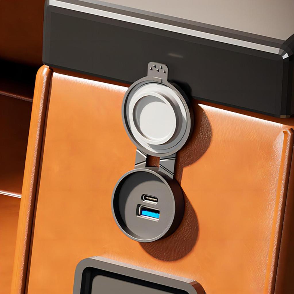 Phone Charger For Car Fast Charging Double Port Outlet Covered Marine Fast Charger For Phone Tablet Earphone Truck RV Marine