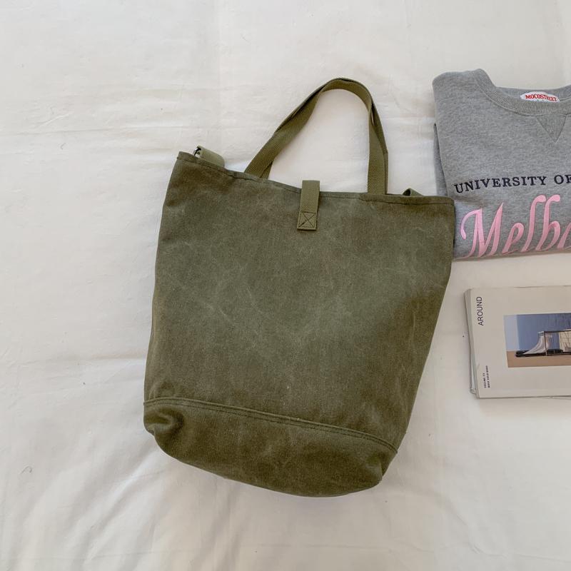 Borsa a Tracolla/Crossbody da Donna in Tela di Grande Capacità a Colore Singolo