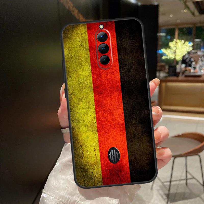 

Germany Flag Banner Case For ZTE Nubia Red Magic 11 10 8 8S 9 9S 10S Pro Plus 6 7 6S 7S For RedMagic 10 Air Cover Red Magic 10 Pro