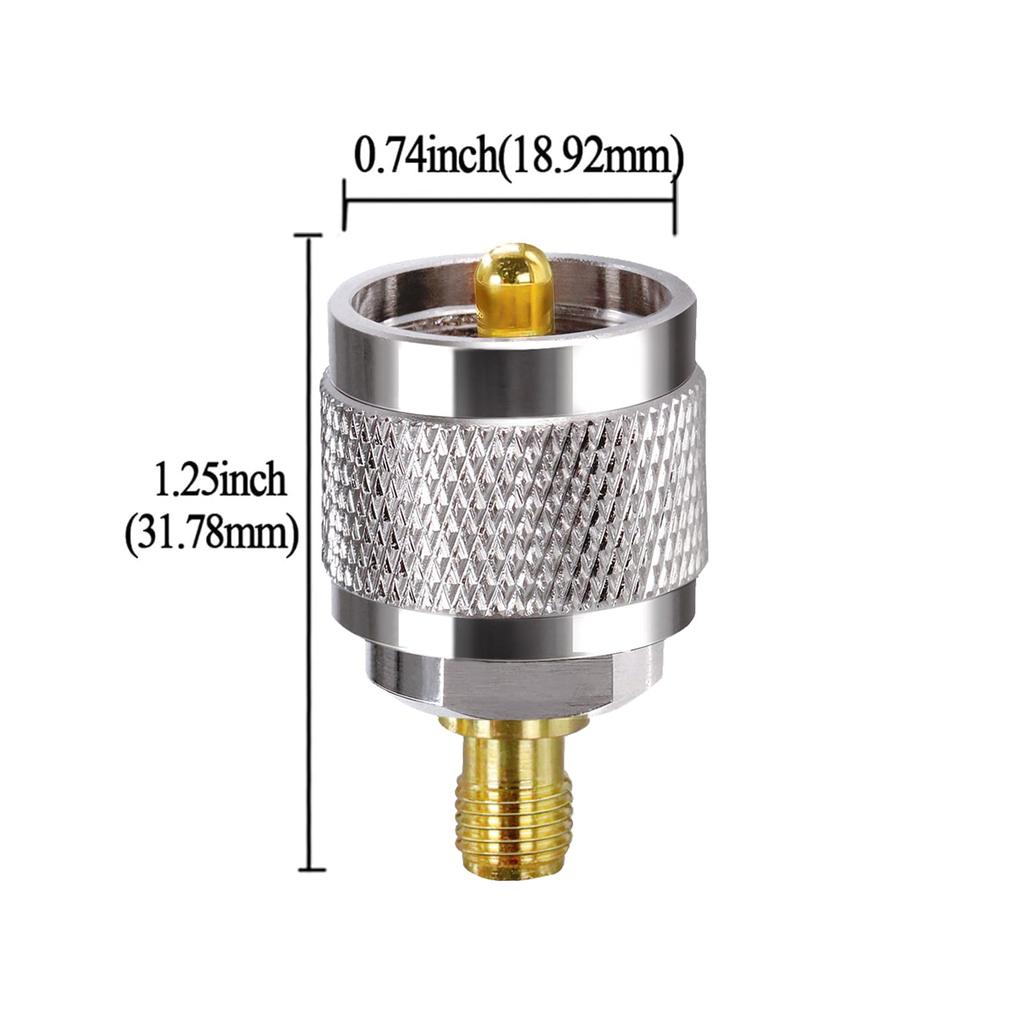 SMA to PL259 Adapter TUOLNK SMA Female to UHF M Type Male Coaxial Connector for CB Radio Antenna SO239 Male MP to SMA Female Jack Coaxial Adapter 2pcs