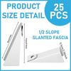 25 Pieces Aluminum Gutter Wedges Easy Installation Portable Efficient Adjustable Hanger for