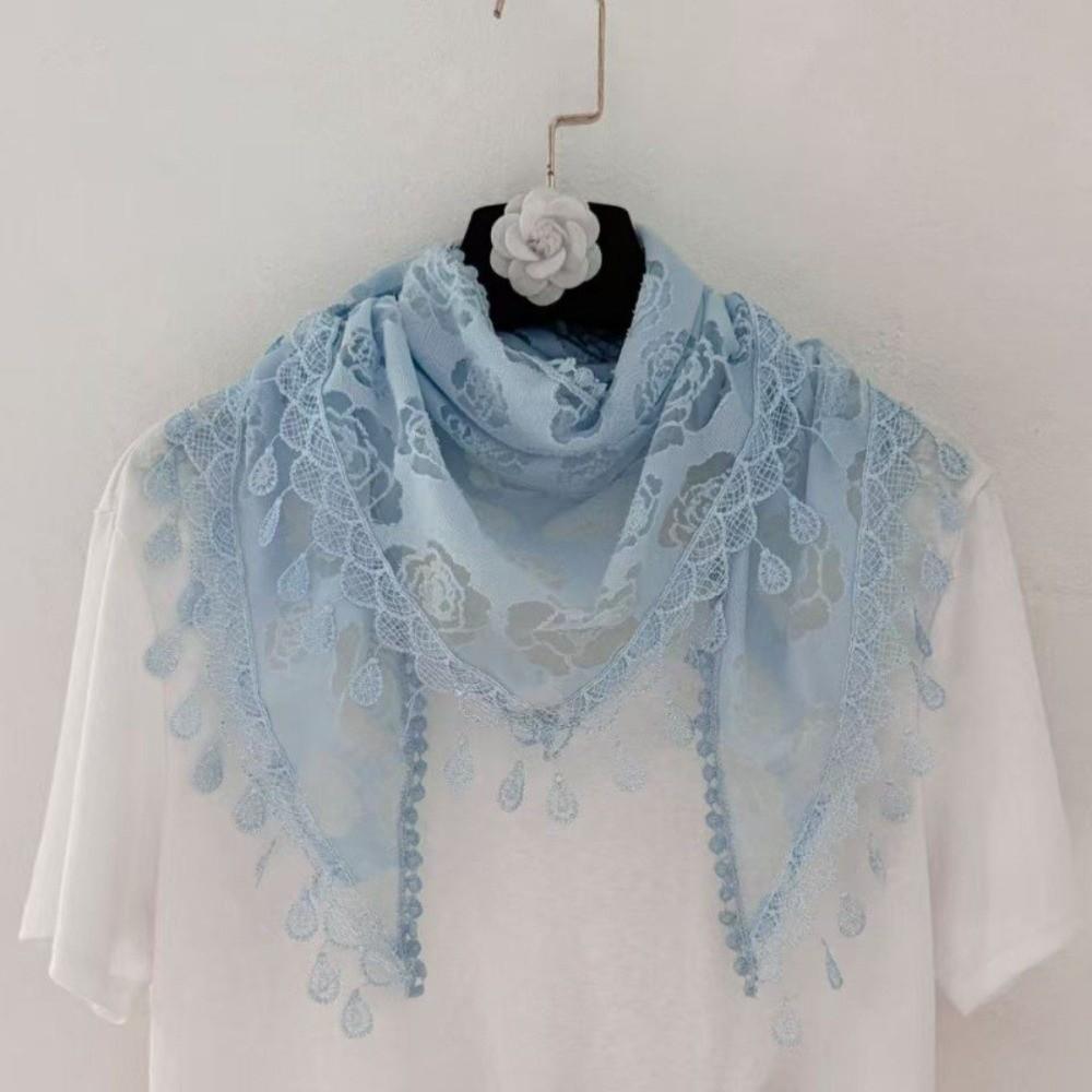 Vintage Bandanas for Women Cute Sweet Headscarf Shawl Lace Flower Hair Scarf Shawl  Photography